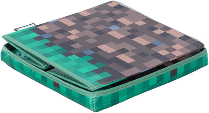 Minecraft: Ottoman - Small - Pixel Grass Block Collapsible Storage W/Lid, Footrest Box,11X.8 Square Cube, Store Toys, Game Theme Decor, Licensed