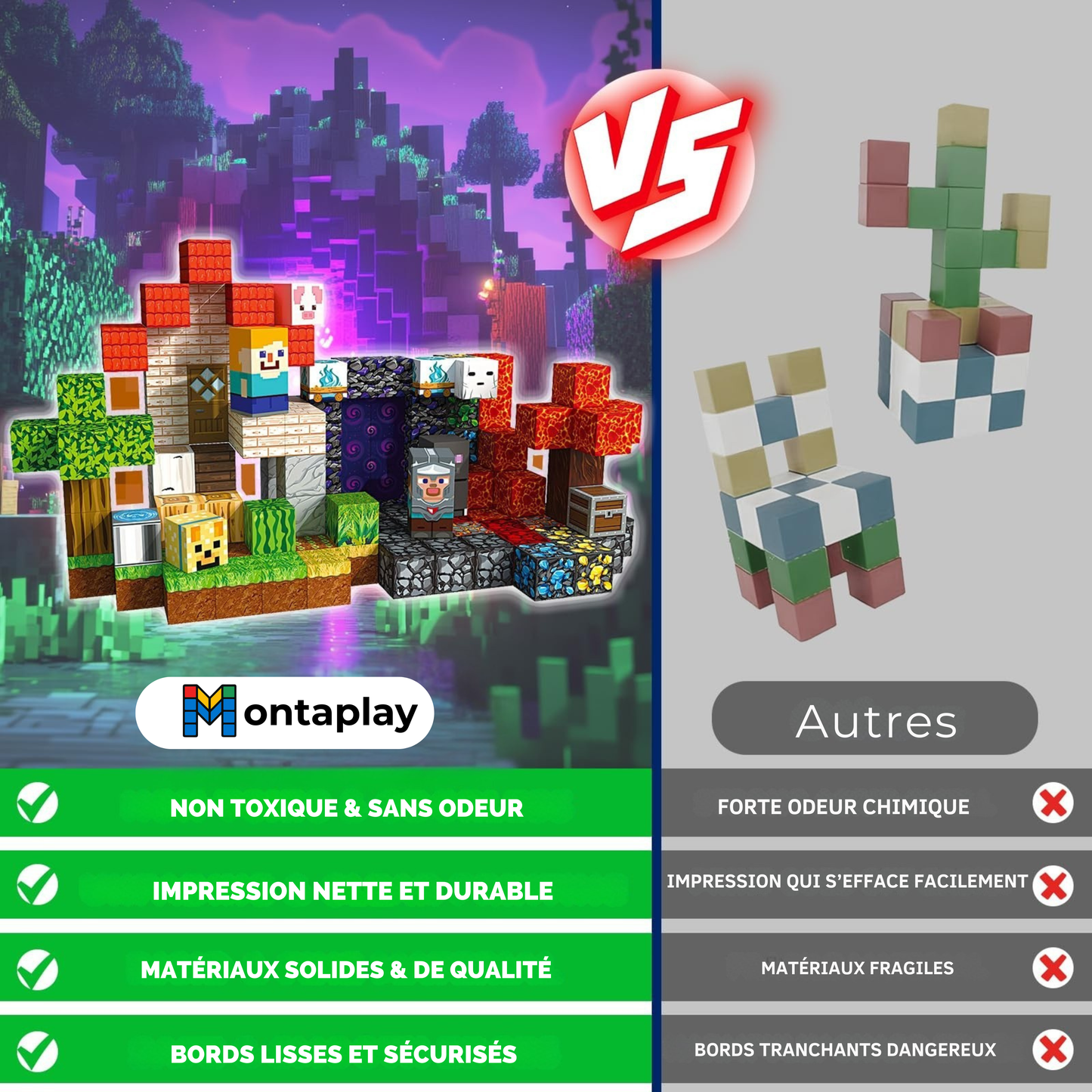 MontaPlay™ – Blocs Magnétiques Éducatifs