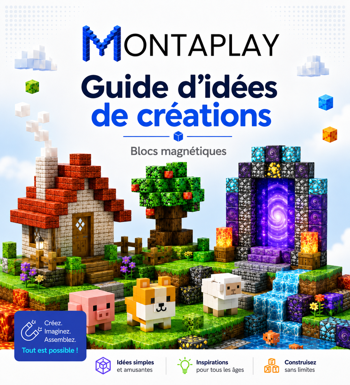 MontaPlay™ – Blocs Magnétiques Éducatifs