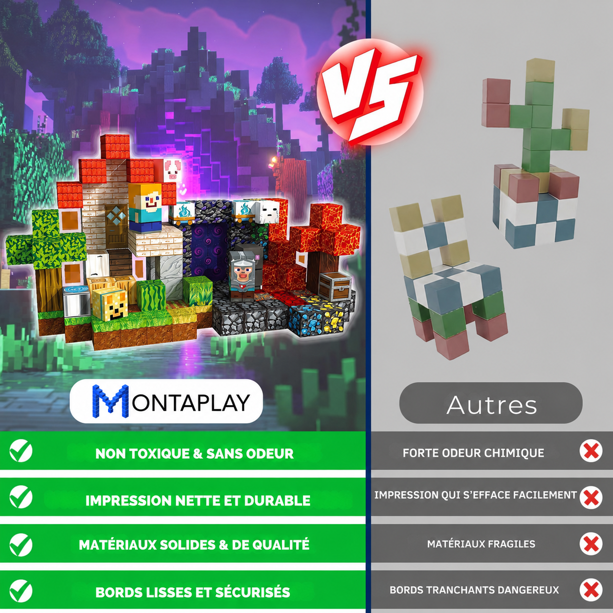 MontaPlay™ – Blocs Magnétiques Éducatifs
