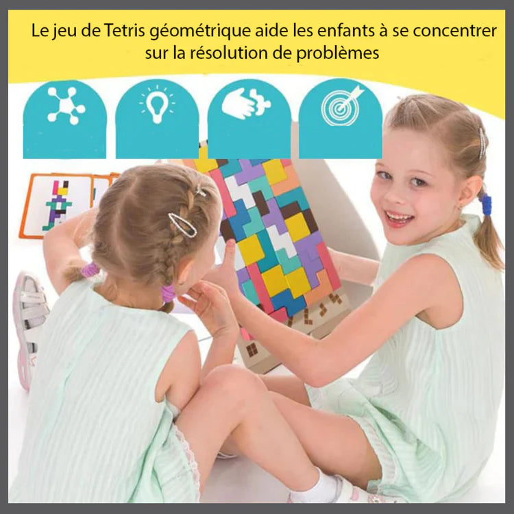 Wooden Puzzle Toy Stacking Game for Family Gathering Activity Brain Teaser STEM for Kids Adults Montessori Educational Sensory